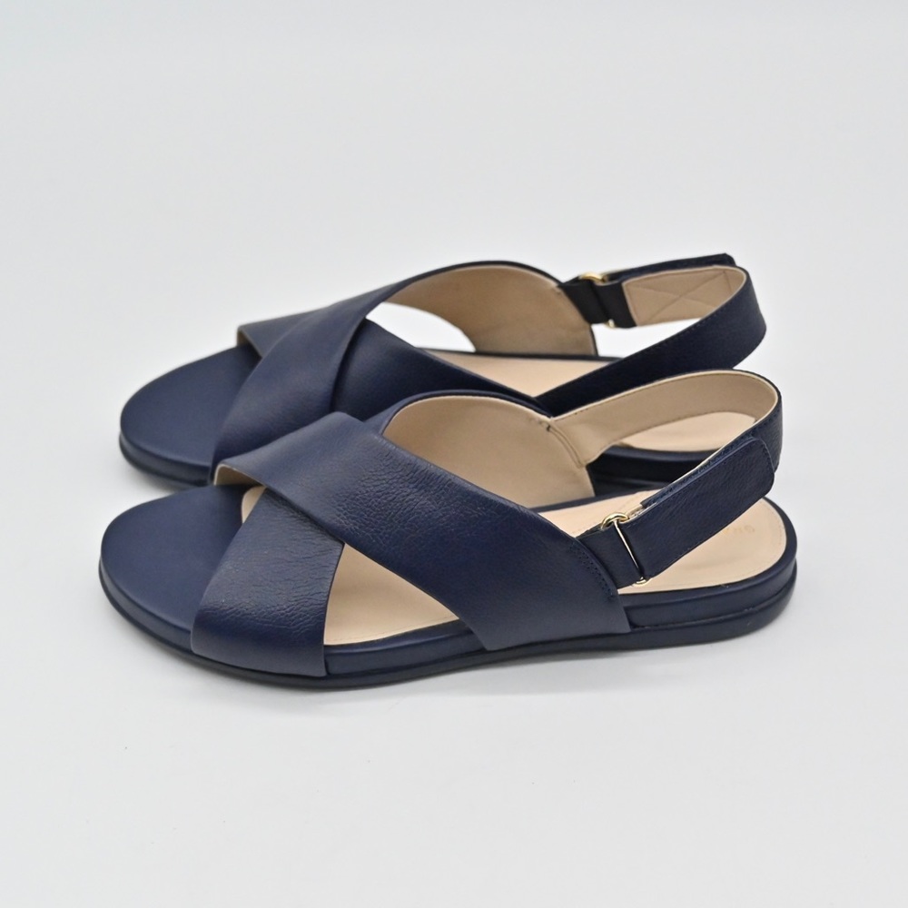 NEW COLE HAAN Navy Grand Ambition Flat Sandal #956 - Picture 2 of 11